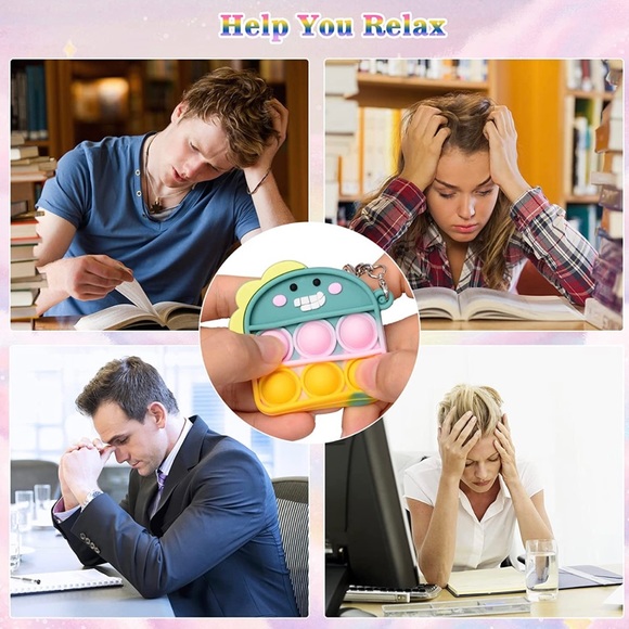 Fidget Toy Pop its Keychain Bubble Wrap Adult Toys Mini Pop Kids Toys Minnie New - Picture 4 of 4